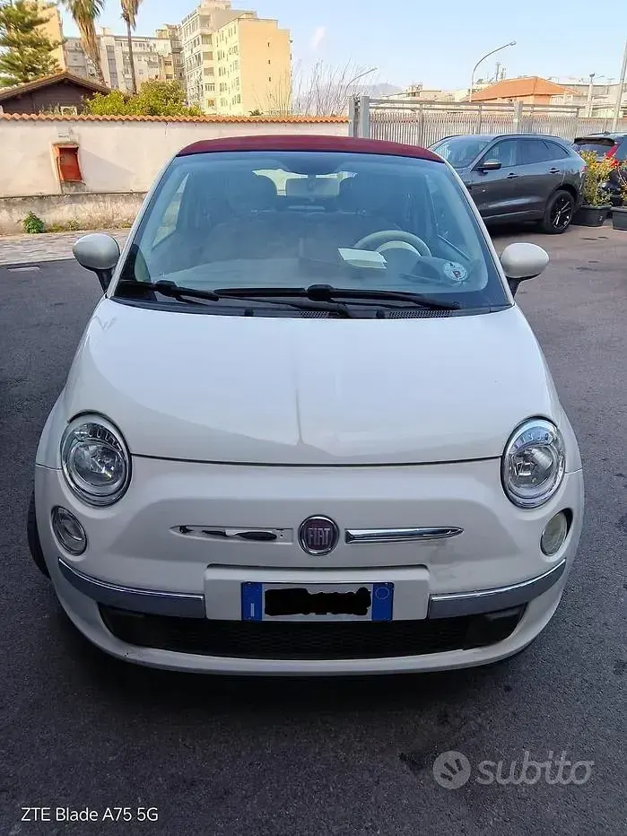 Usata Fiat 500 75 CV (55 kW) 2012 Bianco Cabrio
