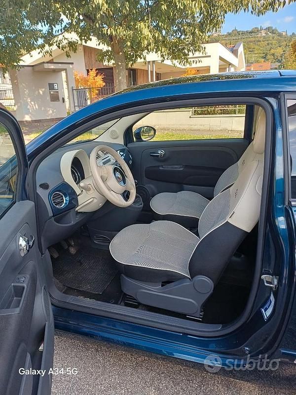 Usata Fiat 500 Lounge 95 CV (69 kW) 2015 Blu Berlina