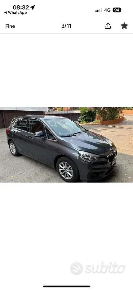 Usata BMW 218 Active Tourer Luxury Line 150 CV (110 kW) 2018 Grigio Monovolume