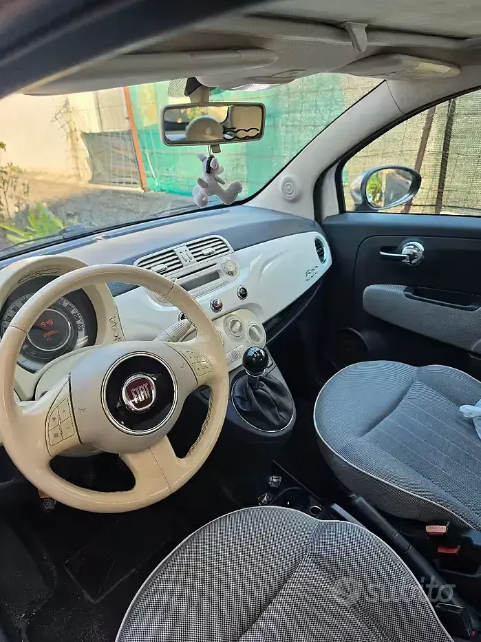 Usata Fiat 500 69 CV (50 kW) 2009 Bianco Cabrio