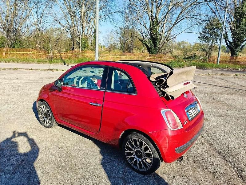 Usata Fiat 500C Lounge 69 CV (50 kW) 2009 Rosso Cabrio