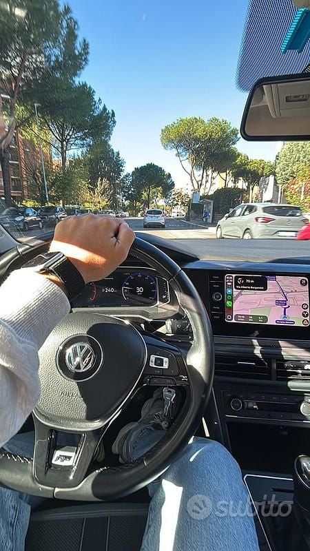 Usata VW Polo R-line 116 CV (85 kW) 2019 Blu Utilitaria