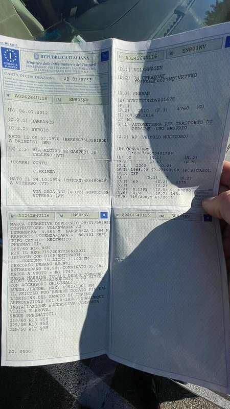 Usata VW Sharan Highline 140 CV (102 kW) 2012 Nero Monovolume