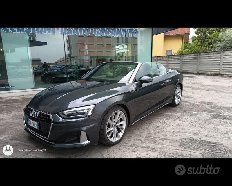 Usata Audi A5 Cabriolet Advanced 190 CV (139 kW) 2020 Grigio scuro pastello Cabrio