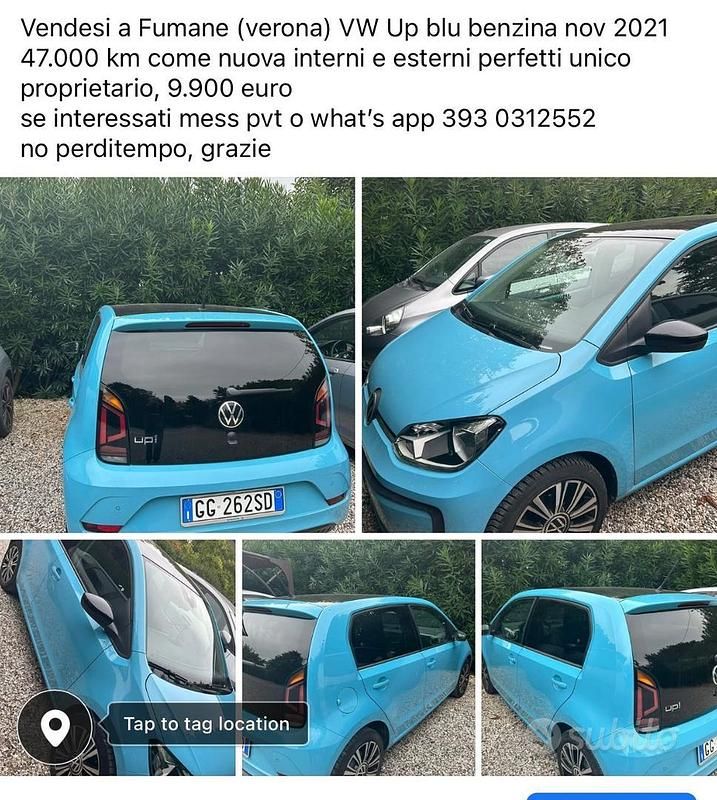 Blu Usata 2021 VW up! Due volumi | 9900 € (Ottimo prezzo) - Immagine 1/4
