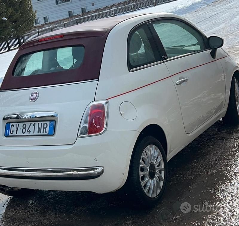 Usata Fiat 500C Lounge 69 CV (50 kW) 2014 Bianco Cabrio