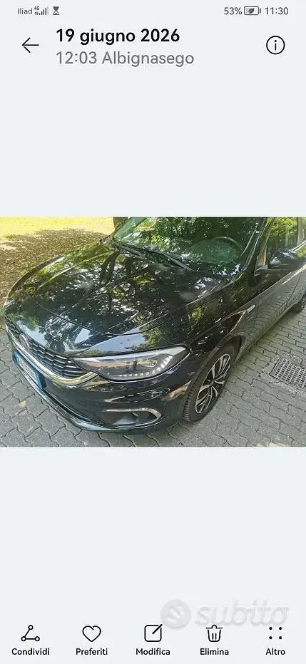 Usata Fiat Tipo 120 CV (88 kW) 2020 Nero Station wagon