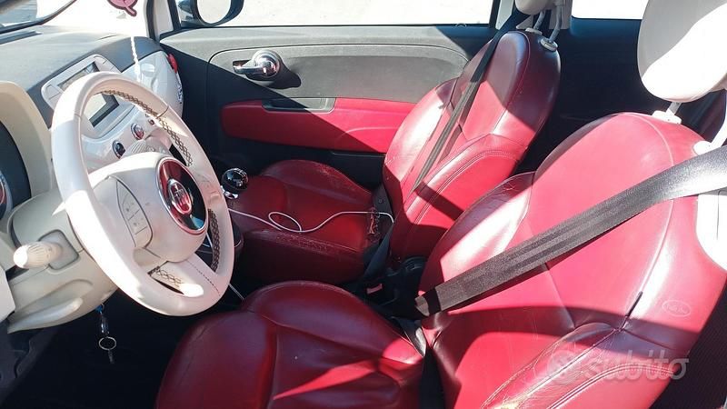 Usata Fiat 500 75 CV (55 kW) 2012 Bianco Cabrio