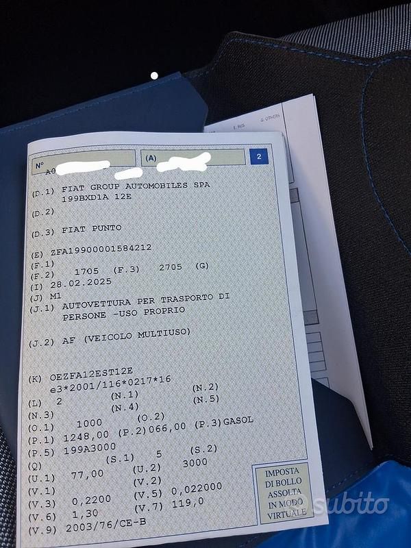 Usata Fiat Punto Evo 2009 Grigio Utilitaria