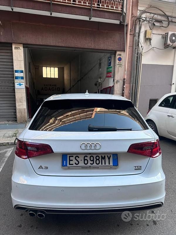 Usata Audi A3 Ambition 184 CV (135 kW) 2013 Bianco Berlina