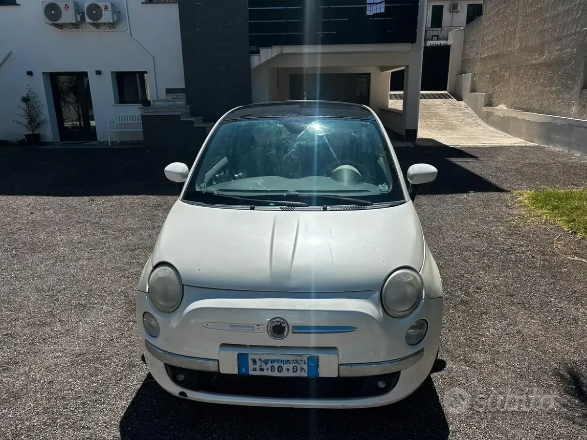 Usata Fiat 500 75 CV (55 kW) 2009 Bianco Cabrio