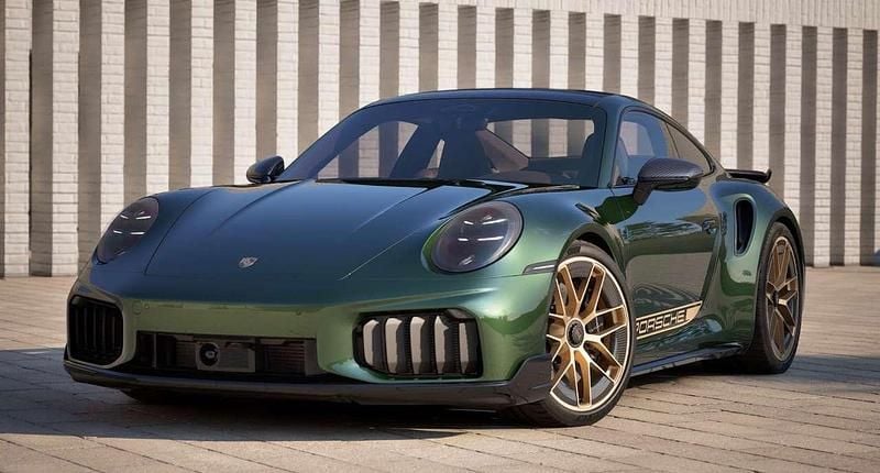 Nuova Porsche 911 Turbo S 711 CV (522 kW) 2025 Oak green metallic Coupé
