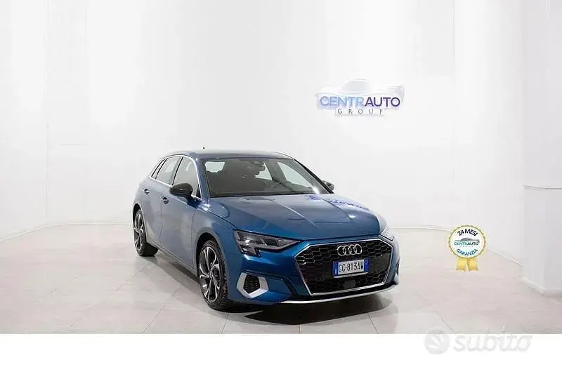 Usata Audi A3 Advanced 149 CV (109 kW) 2021 Blu Berlina