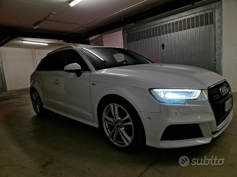 Usata Audi A3 S-Line 116 CV (85 kW) 2019 Bianco Berlina