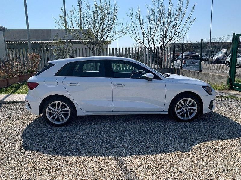 Usata Audi A3 Advanced 150 CV (110 kW) 2021 Bianco Berlina