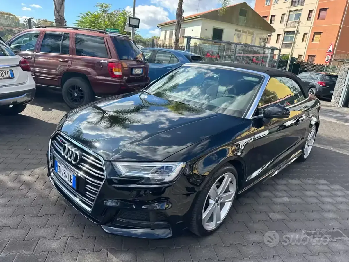 Usata Audi A3 Cabriolet S-Line 150 CV (110 kW) 2018 Nero Cabrio