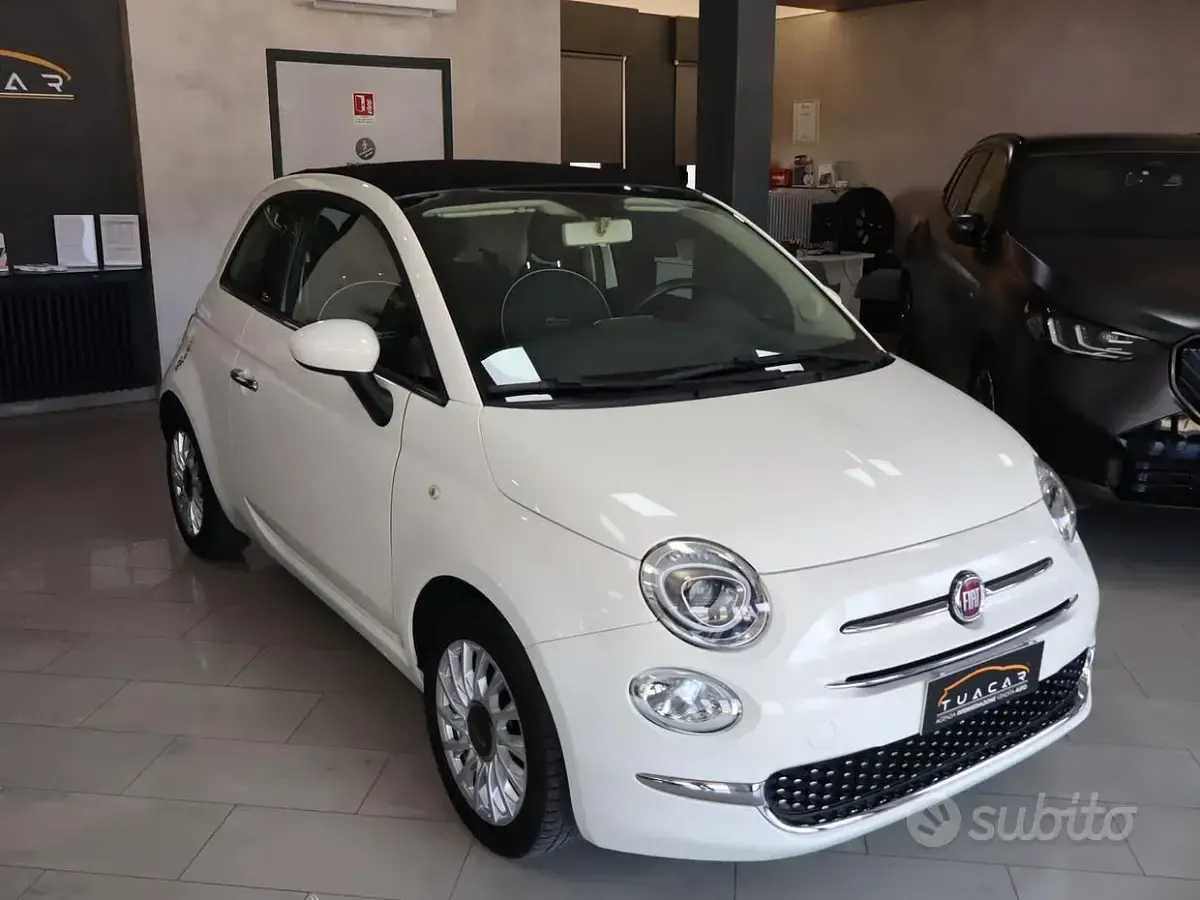 Usata Fiat 500C Lounge 69 CV (50 kW) 2017 Bianco Cabrio