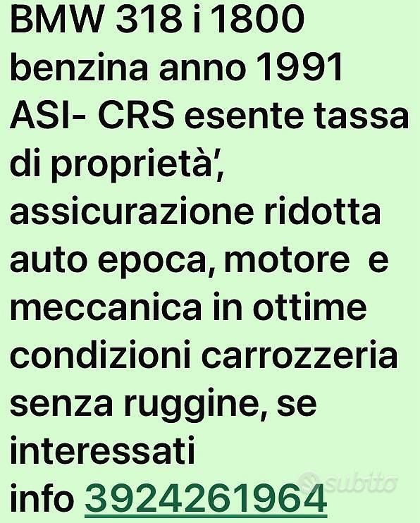 Usata BMW 318 113 CV (83 kW) 1991 Grigio Berlina