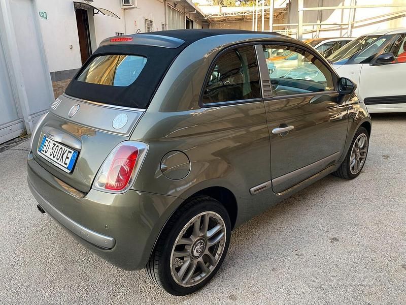Usata Fiat 500C 95 CV (69 kW) 2011 Verde Cabrio