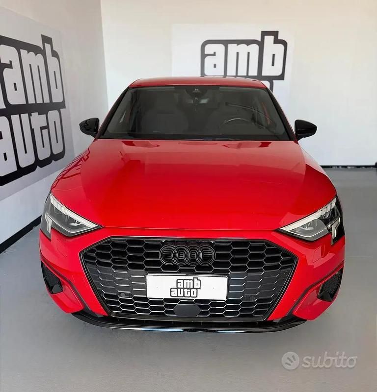 Usata Audi A3 Advanced 150 CV (110 kW) 2021 Rosso Berlina