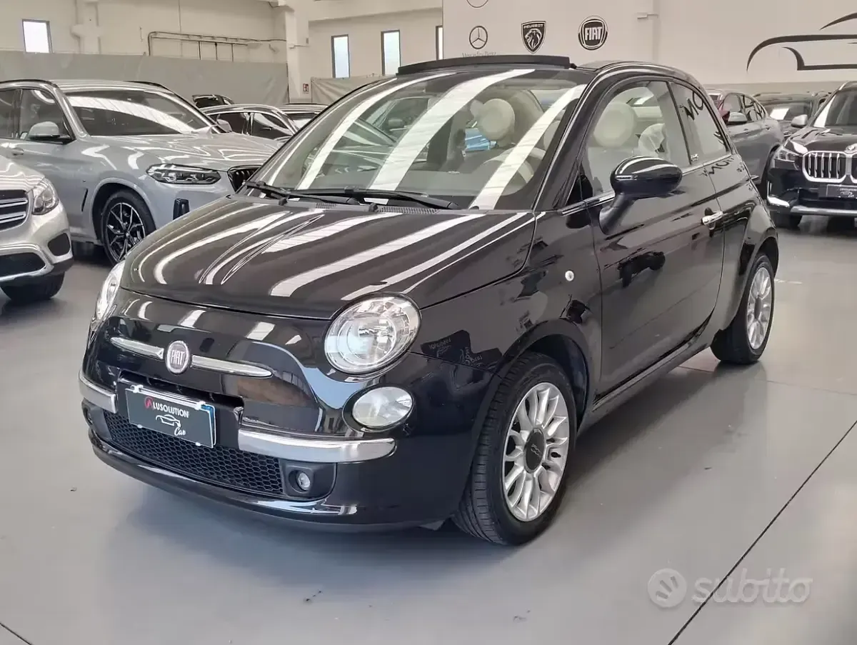 Usata Fiat 500C Lounge 69 CV (50 kW) 2014 Nero Cabrio