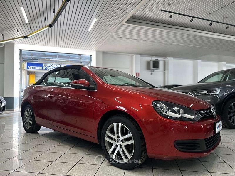 Usata VW Golf Cabriolet 122 CV (89 kW) 2012 Rosso Cabrio