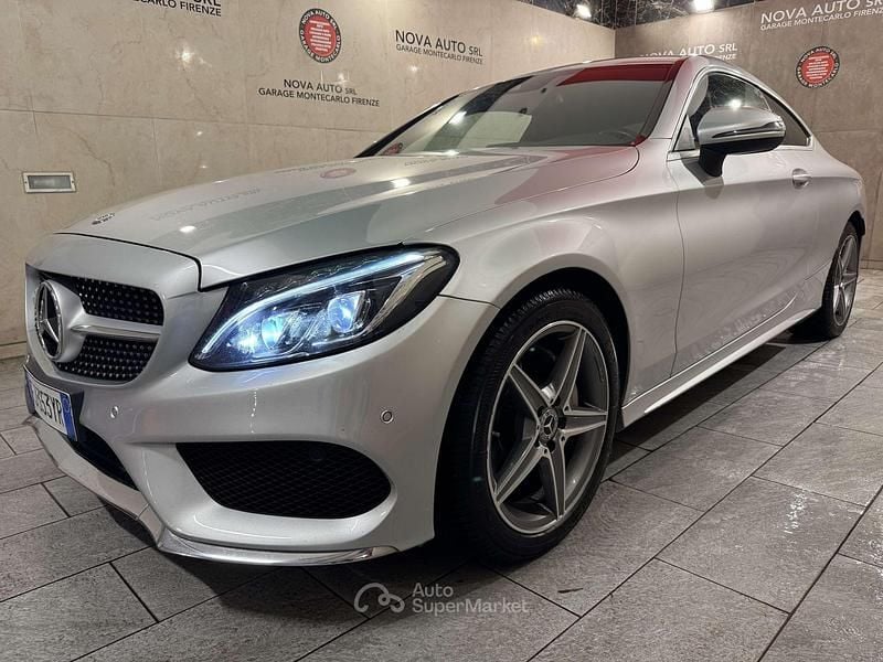 Usata Mercedes C220 Premium 170 CV (125 kW) 2017 Argento Coupé