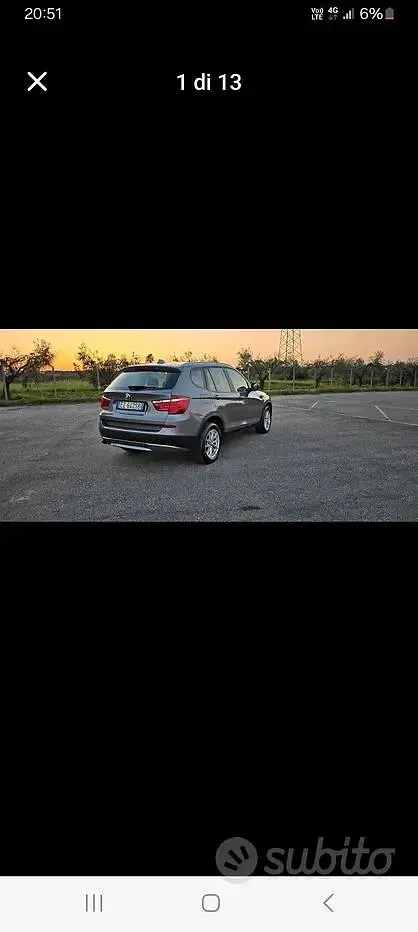Usata BMW X3 184 CV (135 kW) 2011 Grigio SUV