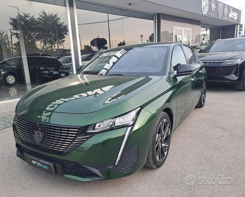 Usata Peugeot 308 Allure 130 CV (95 kW) 2022 Verde Berlina