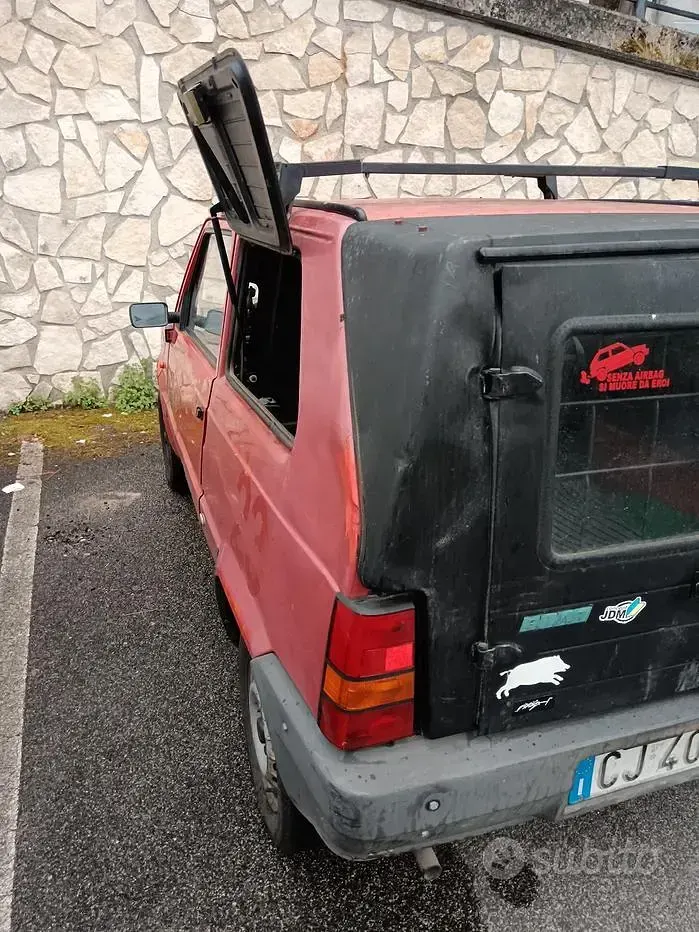 Usata Fiat Panda 54 CV (39 kW) 2001 Rosso Furgone