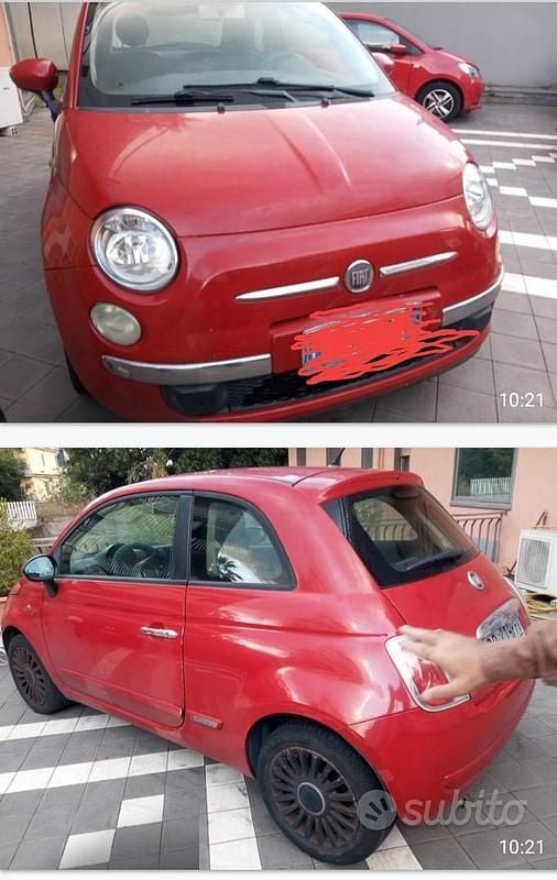 Usata Fiat 500 2008 Rosso Utilitaria
