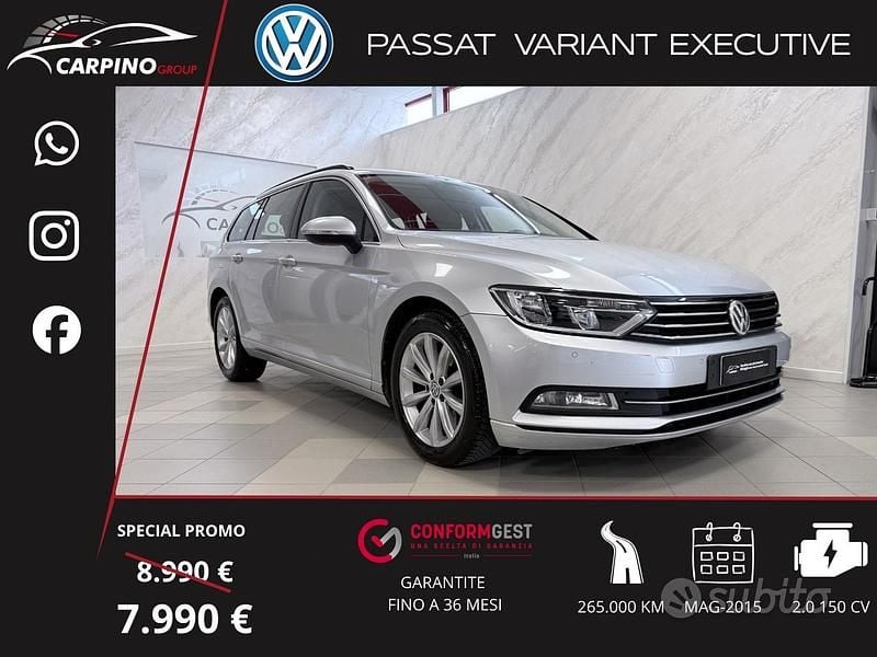 Usata VW Passat Highline 150 CV (110 kW) 2015 Grigio Station wagon
