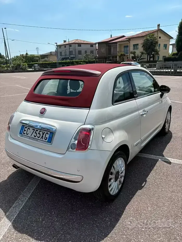 Usata Fiat 500C 95 CV (69 kW) 2010 Bianco Cabrio