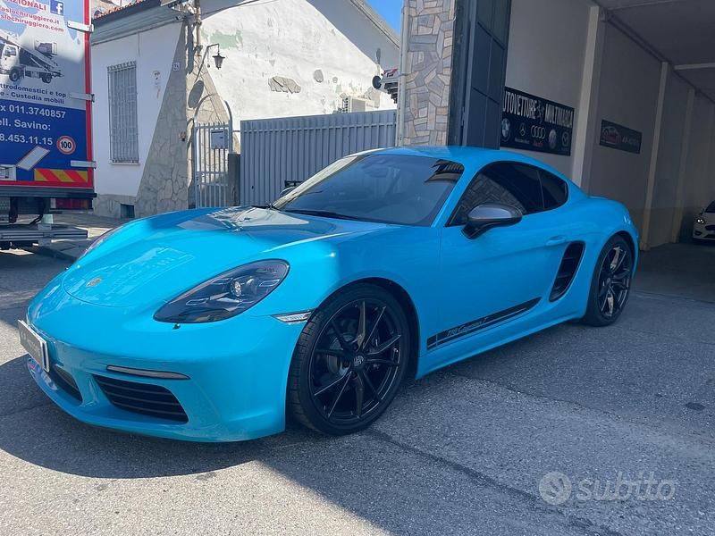 Usata Porsche 718 Cayman T 300 CV (220 kW) 2019 Blu Coupé