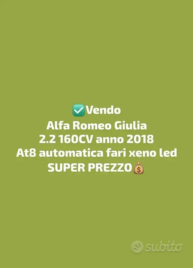 Usata Alfa Romeo Giulia 160 CV (117 kW) 2018 Grigio Berlina
