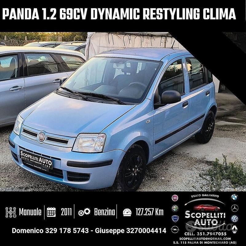 Usata Fiat Panda Dynamic 69 CV (50 kW) 2011 Blu Utilitaria