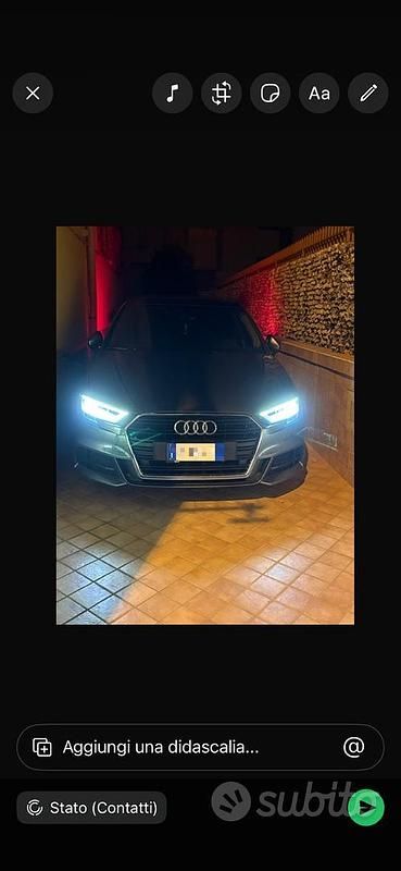 Usata Audi A3 S-Line 116 CV (85 kW) 2019 Grigio Berlina