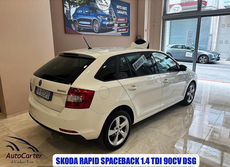 Usata Skoda Rapid 90 CV (66 kW) 2017 Bianco Berlina