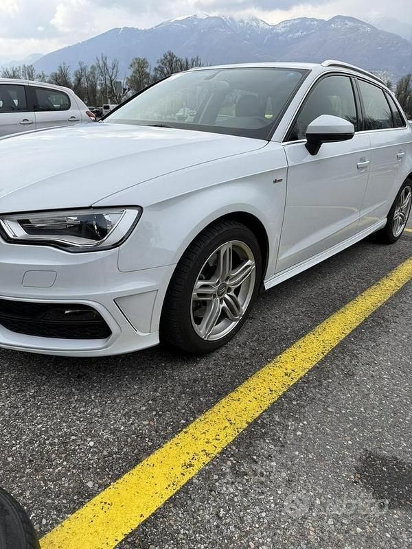 Usata Audi A3 S-Line 184 CV (135 kW) 2014 Bianco Berlina