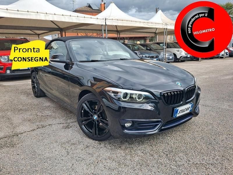 Usata BMW 218 Luxury Line 150 CV (110 kW) 2019 Nero Cabrio