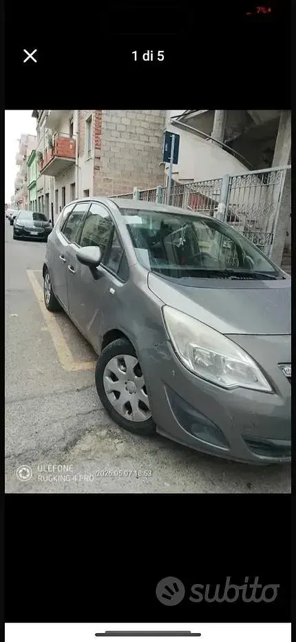 Usata Opel Meriva 75 CV (55 kW) 2011 Grigio Monovolume