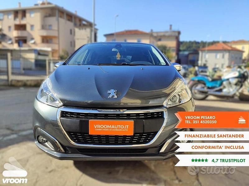 Usata Peugeot 208 Allure 74 CV (54 kW) 2016 Grigio Utilitaria