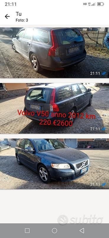 Usata Volvo V50 101 CV (74 kW) 2012 Grigio Station wagon