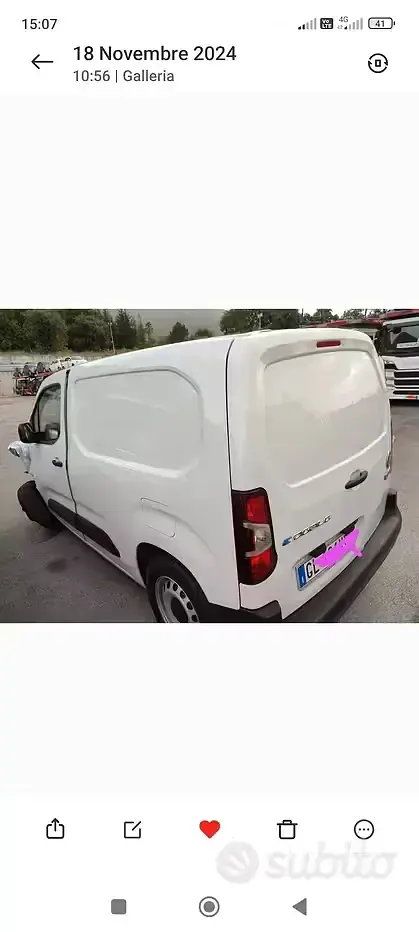 Usata Fiat e-Doblò 56 kW (77 CV) 2023 Bianco Monovolume