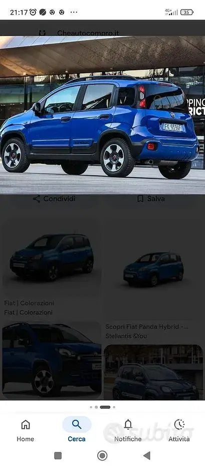 Usata Fiat Panda Cross Cross 69 CV (50 kW) 2022 Bluazzurro Utilitaria
