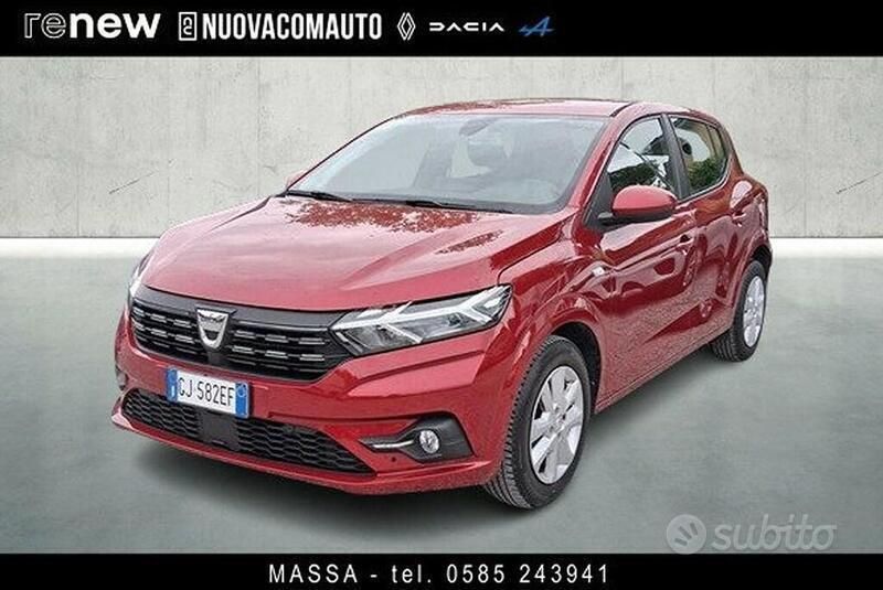 Rosso Usata 2022 Dacia Sandero Comfort Due volumi | 12.500 € (Buon prezzo) - Immagine 1/4