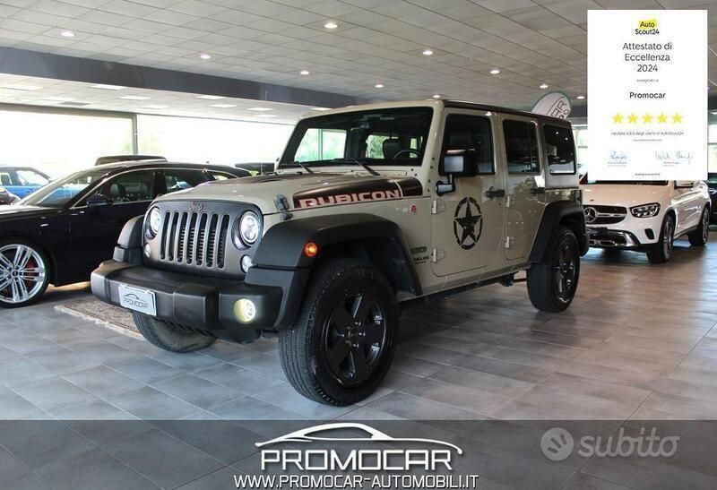Beige Usata 2017 Jeep Wrangler Unlimited Rubicon SUV | 39.900 € (Molto cara) - Immagine 1/4