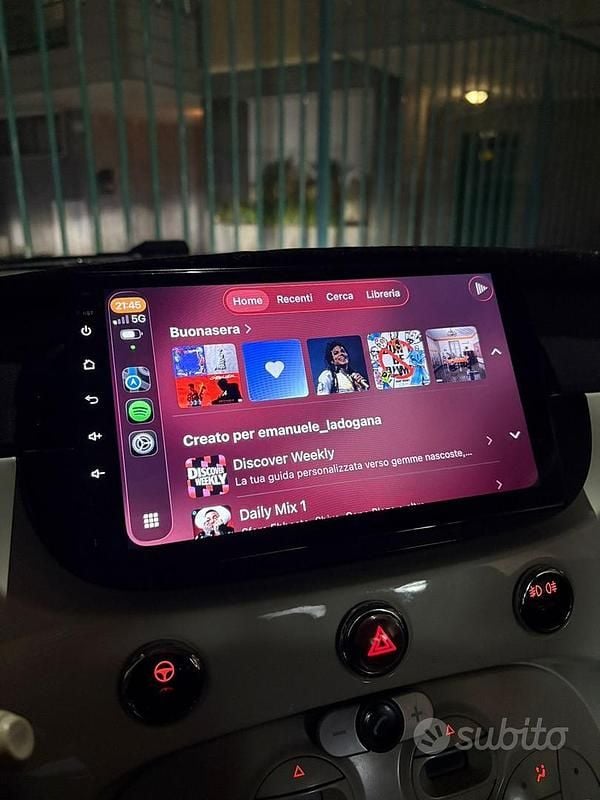 Usata Fiat 500 Lounge 75 CV (55 kW) 2008 Bianco Berlina