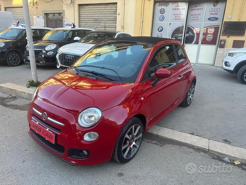 Usata Fiat 500C 69 CV (50 kW) 2014 Rosso Cabrio