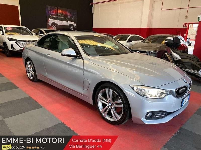 Usata BMW 420 Sport Line 184 CV (135 kW) 2015 Argento Cabrio